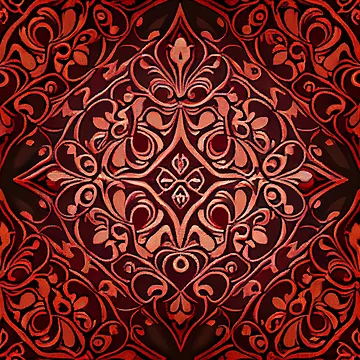 Vorschaubild zum Design Fine Muted Red Traditional Pattern Digital Painting von CodeAndColors