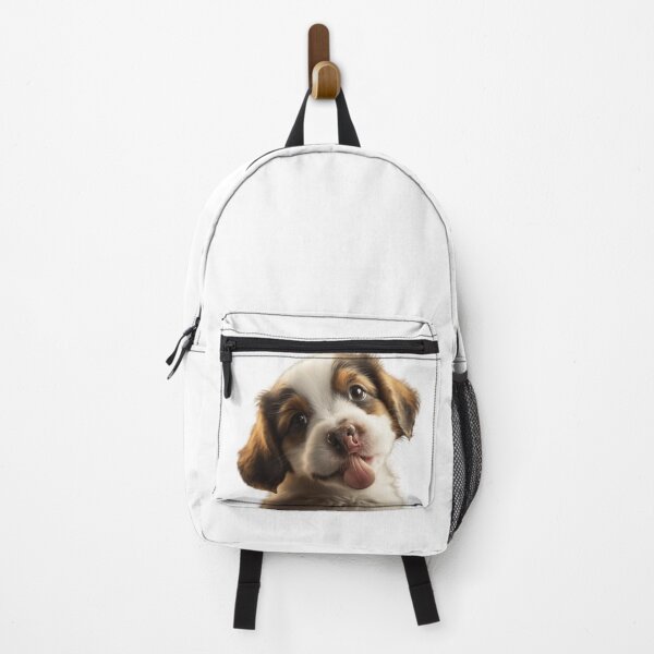 Item preview, A Dog Sticks Out Its Tongue Brown White Black In Cream Man Woman Child designed and sold by Furry-BFF.