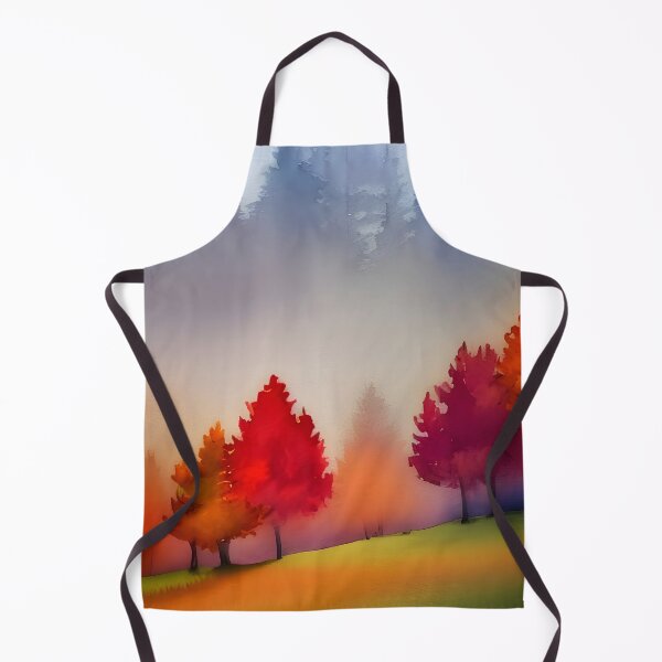 Item preview, Colorful Autumn Landscape Watercolor 38 designed and sold by Red Witch Art.