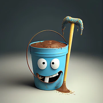 Vorschaubild zum Design The Smug Pail and Stick Digital Painting von CodeAndColors