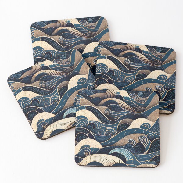 Item preview, Detailed Modern Coastal Pattern Digital Painting designed and sold by CodeAndColors.