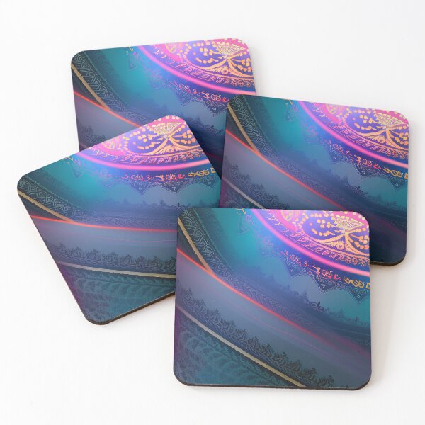 Item preview, patrón abstracto de encaje mandala azul, magenta y violeta designed and sold by kbgraphicimages.