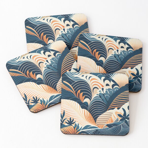 Item preview, Detailed Modern Coastal Pattern Digital Painting designed and sold by CodeAndColors.