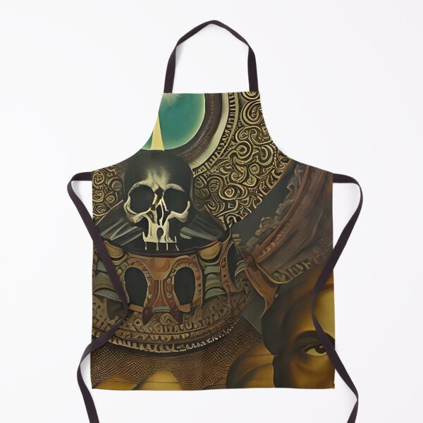 Item preview, Surrealist painting like digital art of a Skull receiving light and a line of humans designed and sold by Ataraxia Apparel.