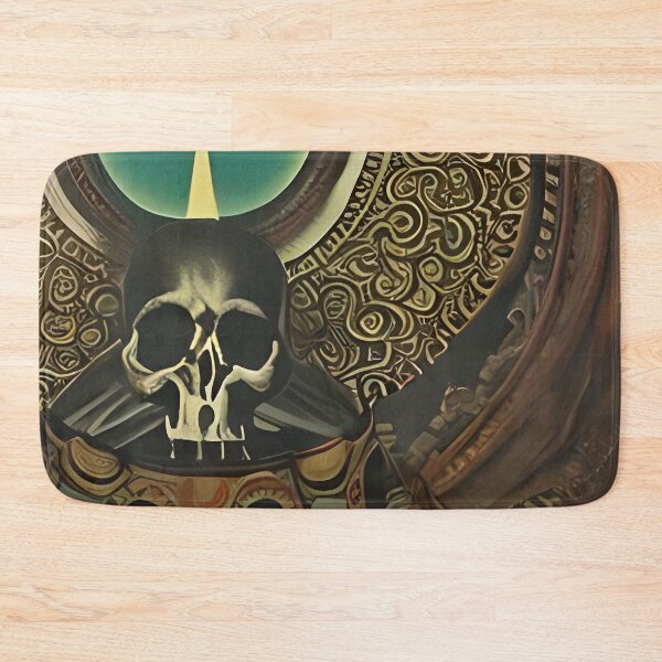 Item preview, Surrealist painting like digital art of a Skull receiving light and a line of humans  designed and sold by Ataraxia  Apparel.