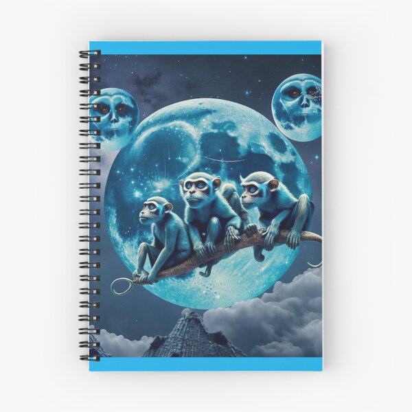 Item preview, Blue Monkeys on the Moon designed and sold by Chiron WADE.