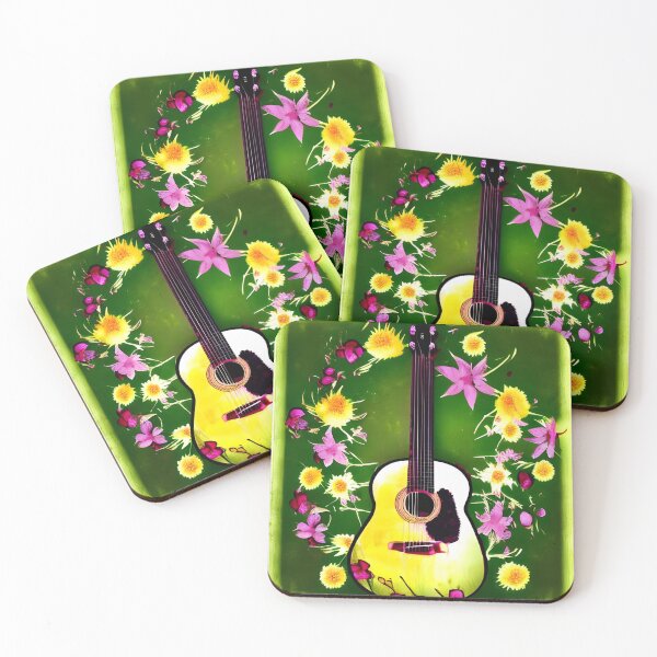 Item preview, Nature Guitar with Flower designed and sold by gramizzia.