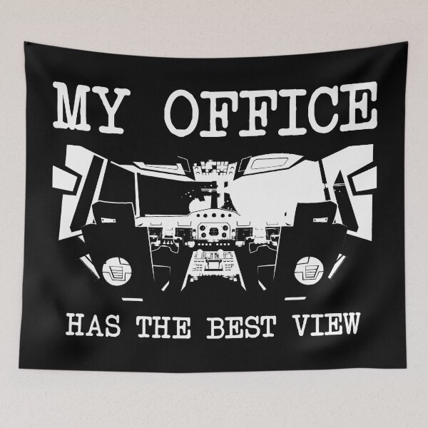 Item preview, Funny Pilot Quote - My Office Has the Best View - Airplane Cockpit designed and sold by Ikaroots.