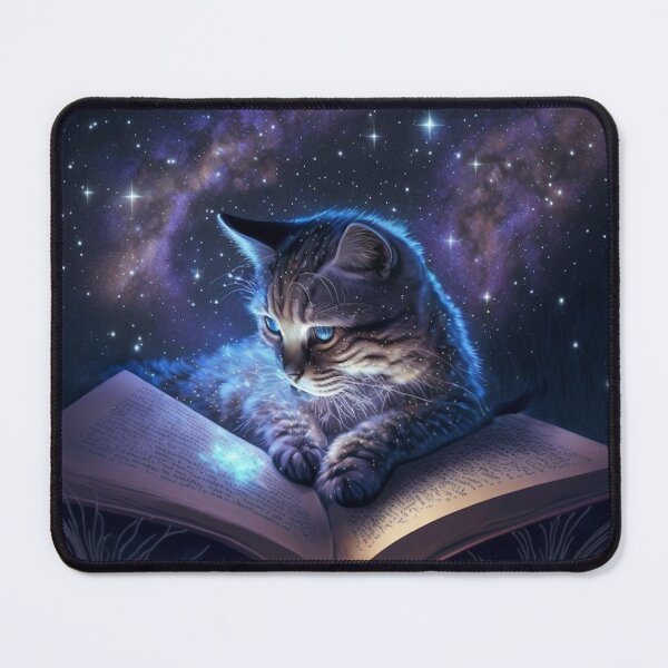 Item preview, Cat Reading in the Cosmos  designed and sold by Chiron WADE.