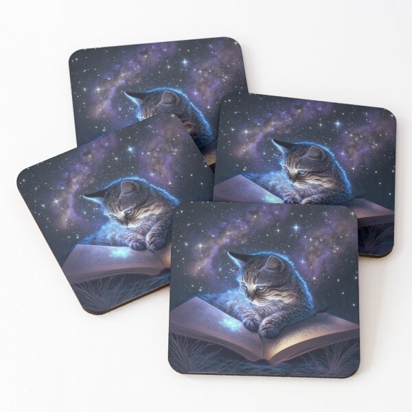 Item preview, Cat Reading in the Cosmos  designed and sold by Chiron WADE.