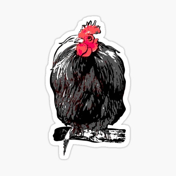 Fat Rooster - Stencil  Sticker