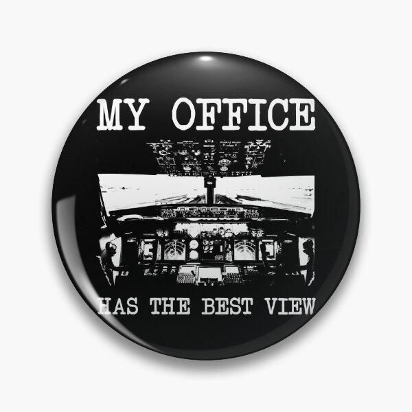 Item preview, Funny Pilot Quote - My Office Has the Best View - Airplane Cockpit designed and sold by Ikaroots.