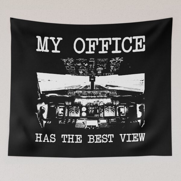 Item preview, Funny Pilot Quote - My Office Has the Best View - Airplane Cockpit designed and sold by Ikaroots.