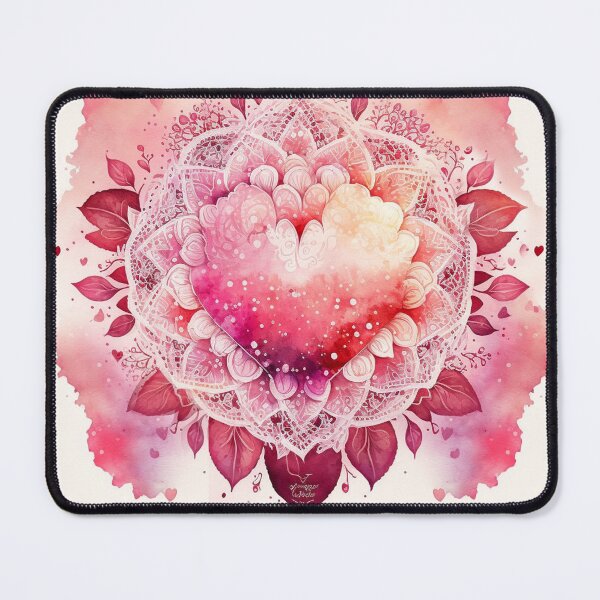 Item preview, Valentines Day Mandala Watercolor designed and sold by artecomia.