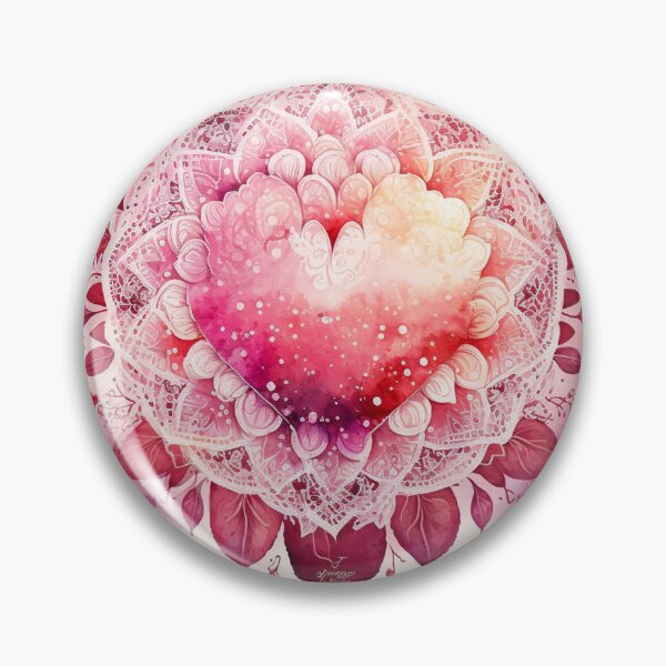 Item preview, Valentines Day Mandala Watercolor designed and sold by artecomia.