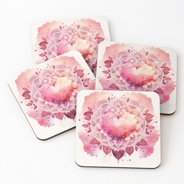 Item preview, Valentines Day Mandala Watercolor designed and sold by artecomia.
