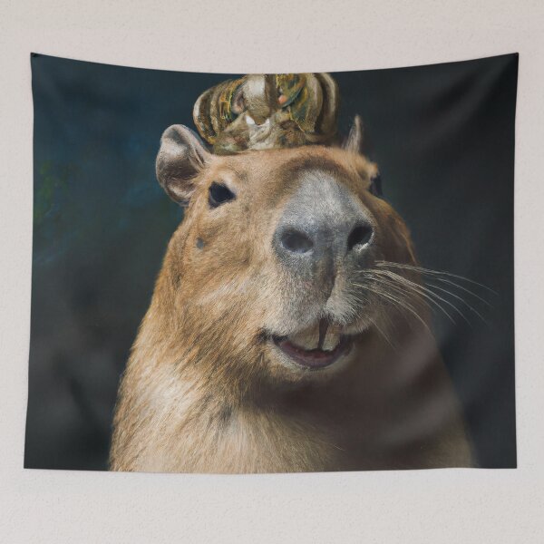 Item preview, Capybara with a golden crown designed and sold by Jones-nock.