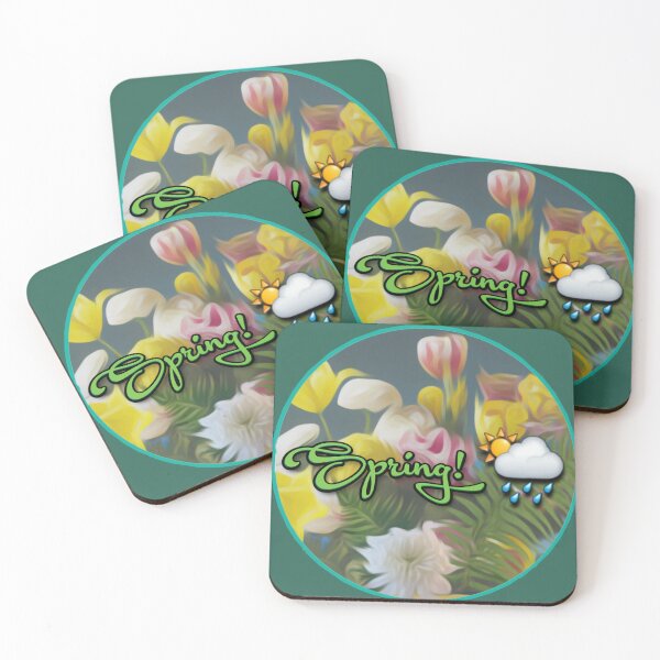 Item preview, cute celebration of spring with classic springtime flower bouquet circle designed and sold by DigitalEurydice.