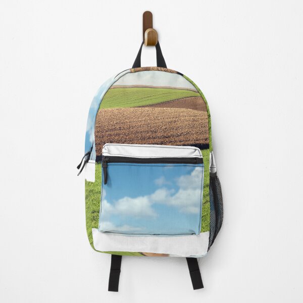 Item preview, Young green wheat and plowed field landscapes designed and sold by goceris.