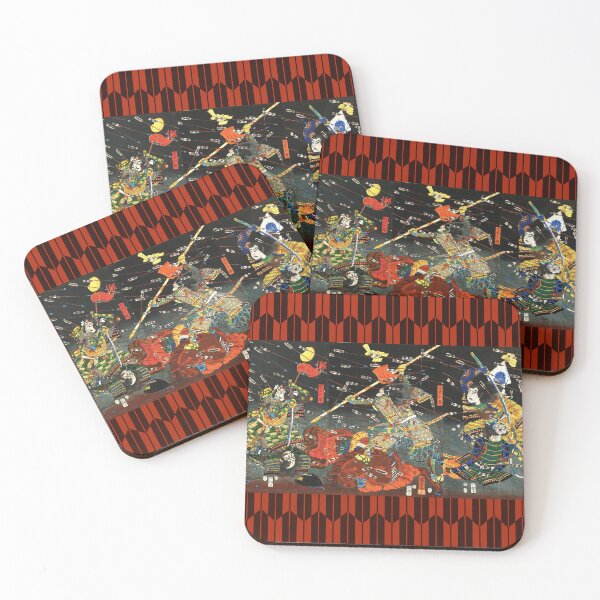 Item preview, FINAL ATTACK, SAMURAI OF THE KUSUNOKI CLAN COMBATTING DURING A RAIN OF ARROWS By THE ENEMY TROOPS designed and sold by BulganLumini.