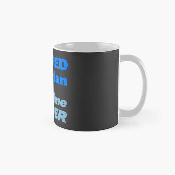 Item preview, Retired Librarian (Blue on Grey) designed and sold by KBRdesigns.