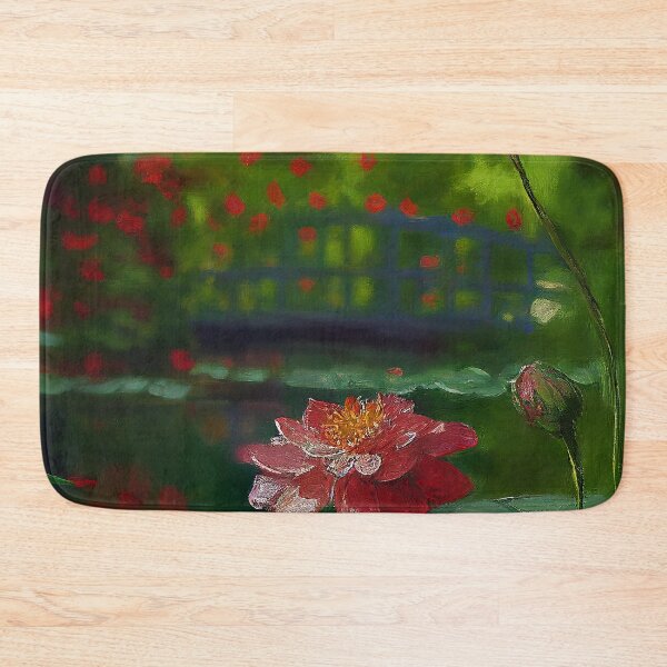 Item preview, Zinnia red flower painting 3 -  inspired by Monet designed and sold by EmeraldeaArt.