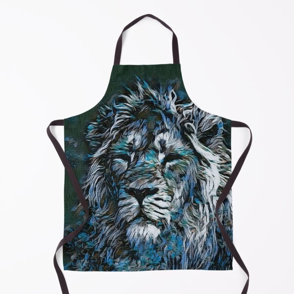 Item preview, Blue Abstract lion art designed and sold by Inktown.