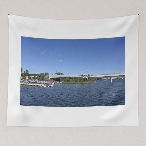 Item preview, Subway and Donauturm in Vienna cityscape designed and sold by goceris.