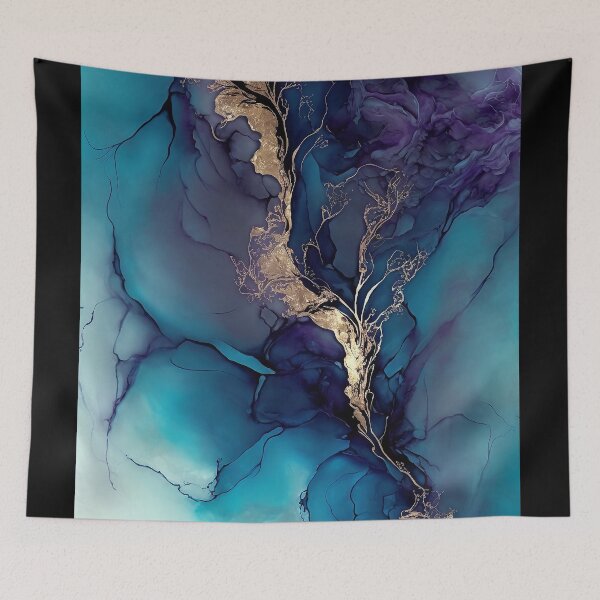Item preview, Aurous Tides - Abstract Alcohol Ink Resin Art designed and sold by inkvestor.