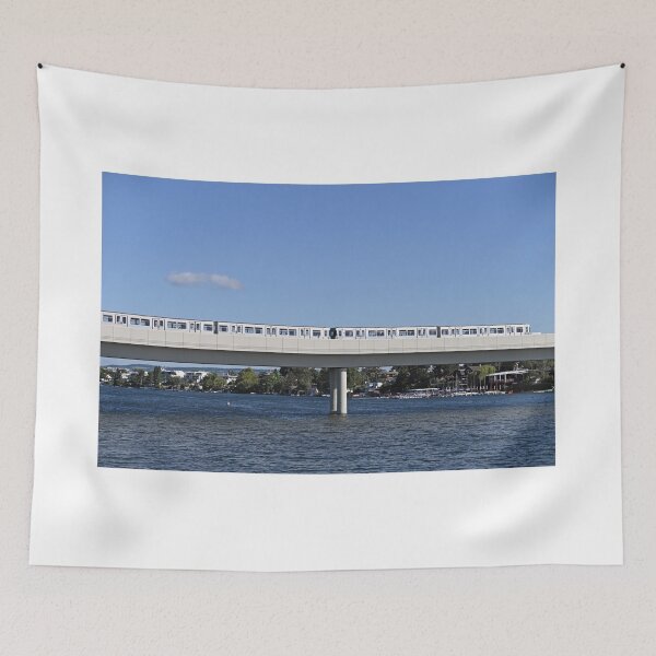 Item preview, Subway crosses the bridge over the Danube in Vienna designed and sold by goceris.
