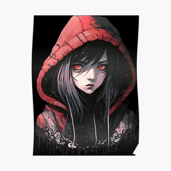 AI Art Generator Anime boy with red eyes and black hair wearing a black  mask