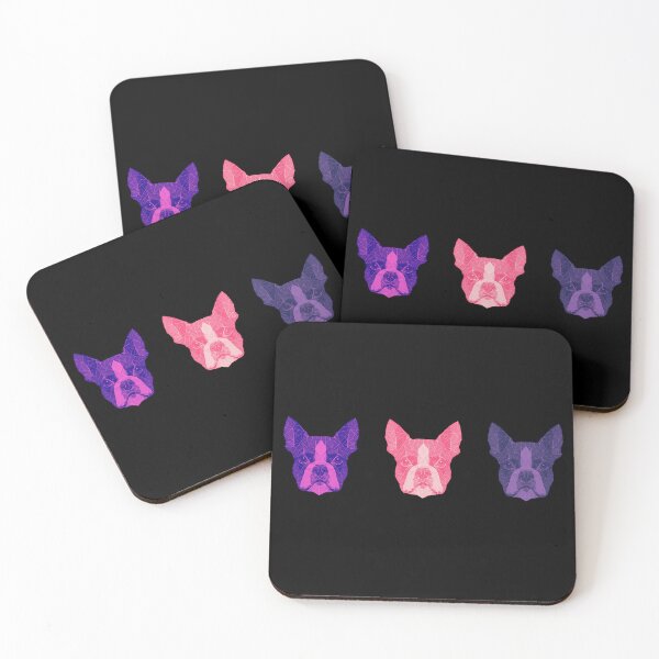 Item preview, Boston Terrier Geometric Purple Pink designed and sold by The-Vault.