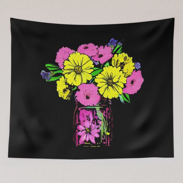 Item preview, Flowers in Mason Jar artwork designed and sold by gramizzia.