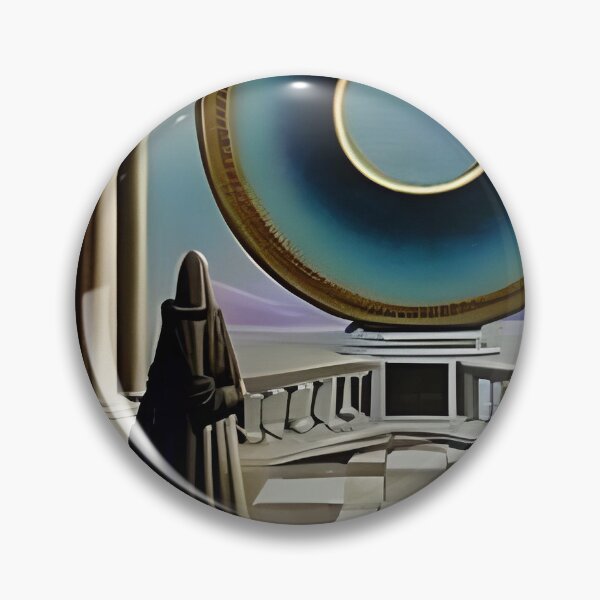 Item preview, Surrealist painting like digital art of a Wizard in a balcony looking out at the Monad of creation  designed and sold by Ataraxia  Apparel.