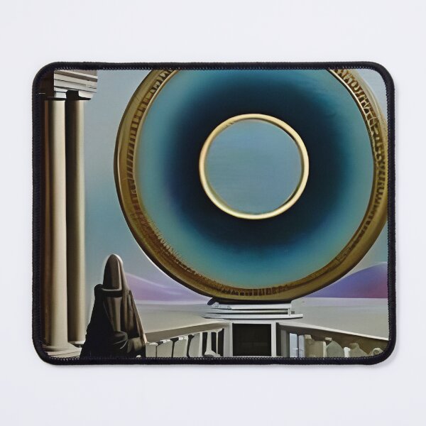 Item preview, Surrealist painting like digital art of a Wizard in a balcony looking out at the Monad of creation  designed and sold by Ataraxia  Apparel.
