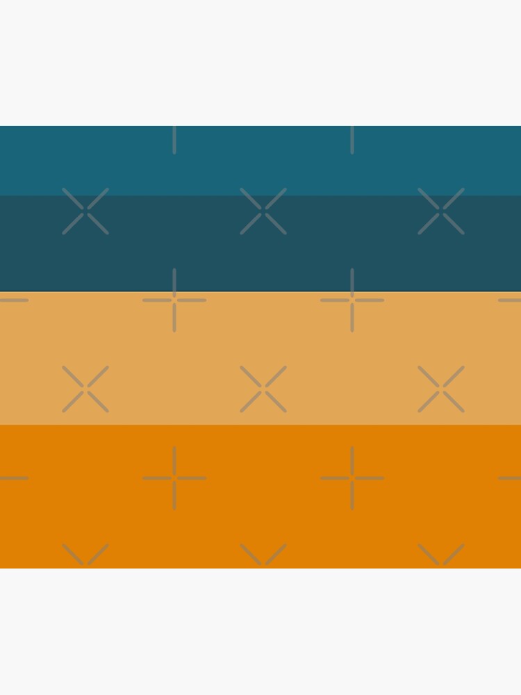 Discover Blue to Orange Minimalist Color Block Stripes Pattern Shower Curtain