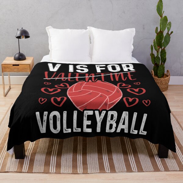 Item preview, V Is For Volleyball Funny Valentines Day Volleyball player designed and sold by Quotes ⭐⭐⭐⭐⭐.