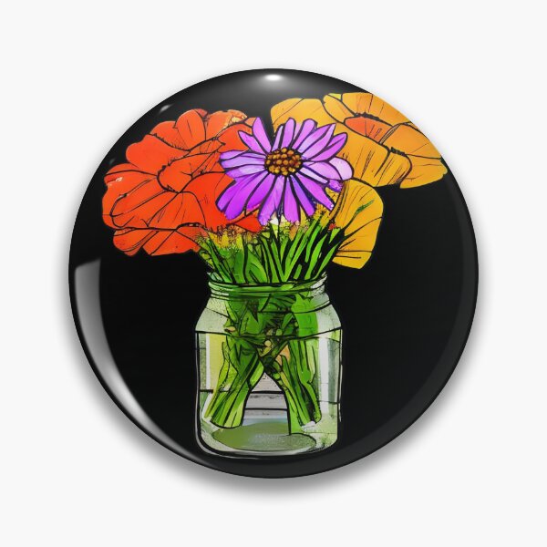 Item preview, Flowers in Mason Jar artwork designed and sold by gramizzia.