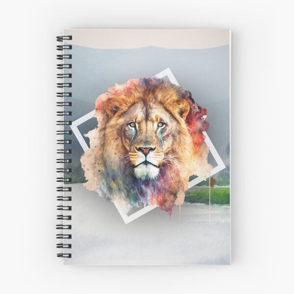 Item preview,  Fangs the Lion with background  - Watercolor Animal Series designed and sold by Bolg3r.