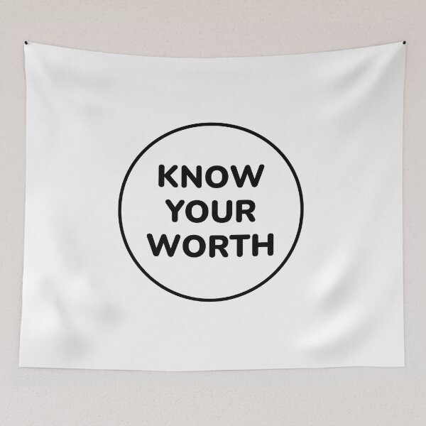 Item preview, Self esteem positive affirmations - Know your worth designed and sold by Inspirationmotivation.