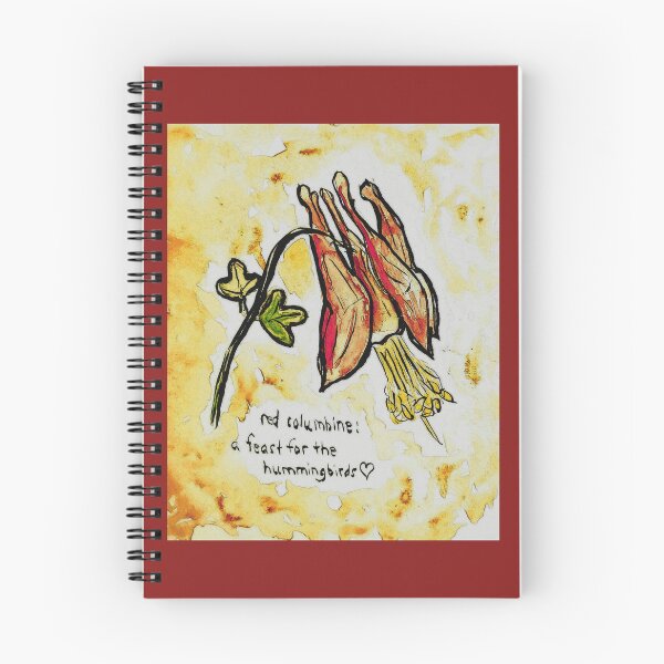 Item preview, Etegami Red Columbine Flower designed and sold by EtegamiJourney.