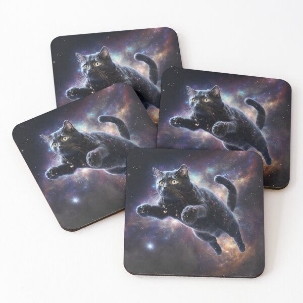 Item preview, Flying Black Cat in Space designed and sold by Chiron WADE.