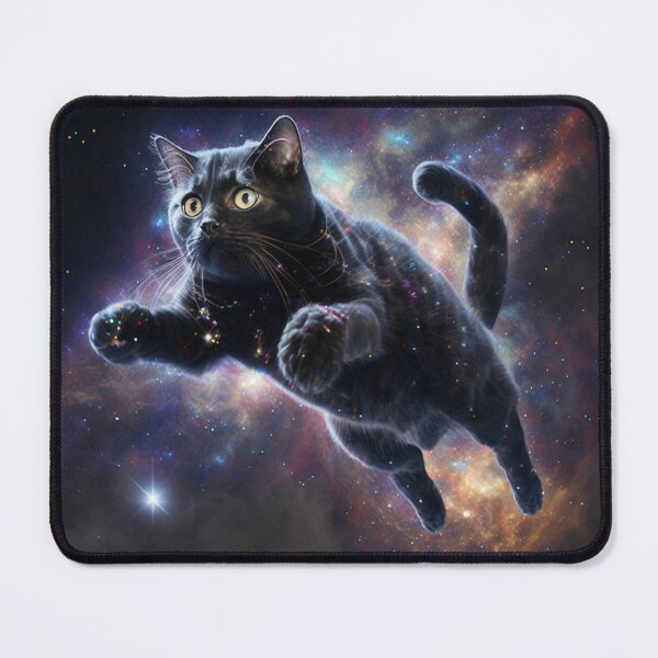 Item preview, Flying Black Cat in Space designed and sold by Chiron WADE.