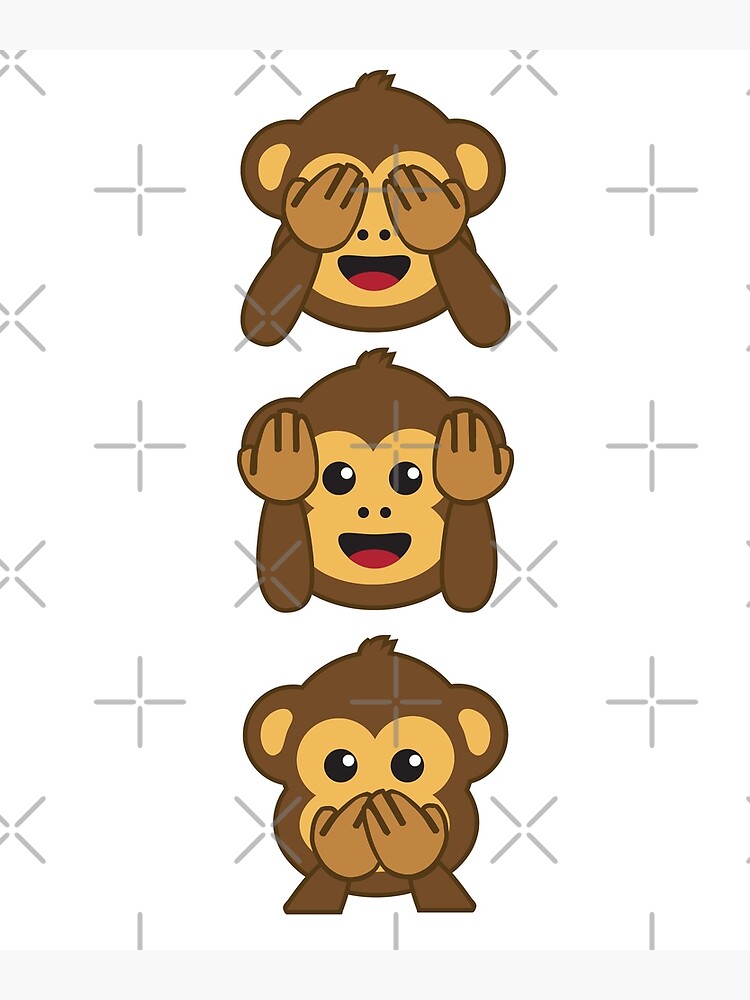 Three Wise Monkeys Shirt Hear No Evil See No Evil Speak No Evil Greeting Card By Teemaniac Redbubble
