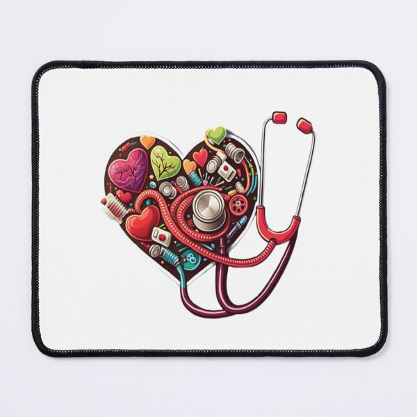 Item preview, Girls Women Nurses Valentine Hearts Stethoscope designed and sold by laurateamart.