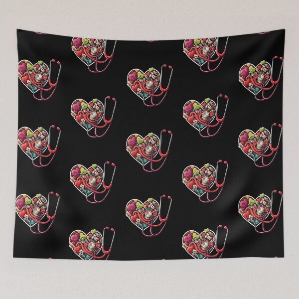 Item preview, Girls Women Nurses Valentine Hearts Stethoscope designed and sold by laurateamart.