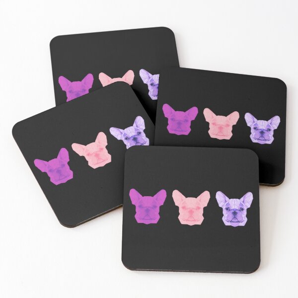 Item preview, French Bulldog Geometric Purple Pink designed and sold by The-Vault.