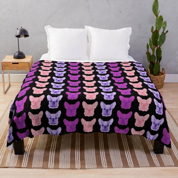 Item preview, French Bulldog Geometric Purple Pink designed and sold by The-Vault.