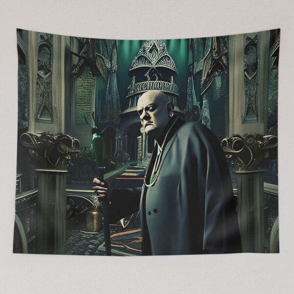 Item preview, Aleister Crowley The Great Beast of Thelema in a Dark Magickal Palace Digital Art designed and sold by Ataraxia  Apparel.