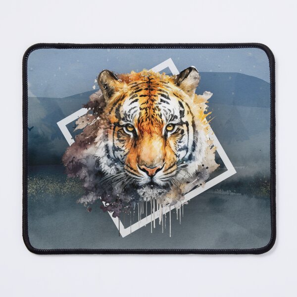 Item preview, Felix the Tiger with background - Watercolor Animal Series designed and sold by Bolg3r.